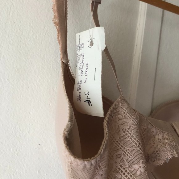 New NWT Simone Perele Caressance 3D Plunge Bra Nude Peau Rose 34F - Picture 8 of 16